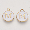 Golden Plated Alloy Charms LS-X-ENAM-S118-01M-1