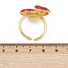 Brass Enamel Adjustable Cuff Rings for Women RJEW-G357-01I-5