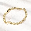 Brass Micro Pave Clear Cubic Zirconia Panther Chain Bracelets for Women BJEW-H630-04G-3