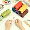 WADORN 6 Roll 6 Colors 3-Ply Polypropylene Fiber Ice Silk Hand Knitting Light Body Yarn OCOR-WR0001-41-4