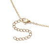 Handmade Glass Seed Beaded Leaf Shape Pendant Brass Cable Chain Necklaces for Women NJEW-MZ00127-02-5