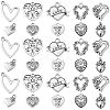 100Pcs 10 Styles Tibetan Style Alloy Pendants TIBEP-CJ0002-64-1
