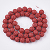 Spray Painted Natural Lava Rock Beads Strands LS-G-N0324-B-05-2
