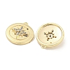 Brass Micro Pave Clear Cubic Zirconia Charms KK-S386-21G-2