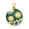 Brass Clear Cubic Zirconia Pendants LS-KK-G554-10B-G-1