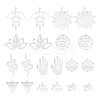 20Pcs 10 Styles 304 Stainless Steel Laser Cut Charms STAS-UN0048-70-1