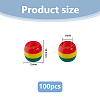 100Pcs Opaque Resin European Beads RESI-DC0001-52-2