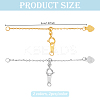 4Pcs 2 Colors 925 Sterling Silver Chain Extenders STER-HY0001-04-2