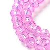 Baking Paint Transparent Glass Beads Strands DGLA-A034-J8MM-D05-3