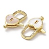 Rack Plating Brass Micro Pave Clear Cubic Zirconia Lobster Claw Clasps KK-F858-06C-G-2
