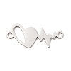201 Stainless Steel Heart Connector Charms STAS-Q341-05P-1