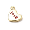Brass Enamel Pendants KK-P338-40G-02-2