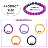 5 Colors Halloween Glass Beads Beaded Stretch Bracelet Sets BJEW-TAC0026-4