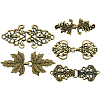 5 Bags 5 Styles Zinc Alloy Hook Button FIND-PH0027-46-1