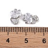 Brass Micro Pave Clear Cubic Zirconia Pendants KK-K351-31P-3