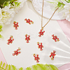 10Pcs Brass Enamel Pendants KK-BBC0025-02-4
