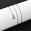 Brass Rolo Chains Necklaces for Women NJEW-D302-43B-2