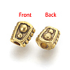 Tibetan Style Alloy Beads X-GLF0332Y-NF-2