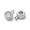 Brass Micro Pave Clear Cubic Zirconia Pendants KK-K360-13P-2