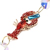 Alloy Rhinestones & Glass Charm Suncatchers HJEW-E013-01G-H-3