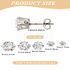 5 Pairs 5 Style 316 Surgical Stainless Steel Micro Pave Clear Cubic Zirconia Stud Earrings EJEW-LP0001-40-2