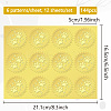 12 Sheets Self Adhesive Gold Foil Embossed Stickers DIY-WH0451-037-2
