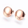 Ion Plating(IP) 304 Stainless Steel Stud Earring Findings LS-STAS-G178-03RG-13mm-1
