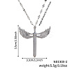 Brass Clear Cubic Zirconia 3D Cute Wing Sword Pendant Necklaces for Daily Wear GF5627-2-3