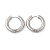 Tarnish Resistant 202 Stainless Steel Huggie Hoop Earrings EJEW-O087-08K-P-1
