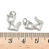 Brass Micro Pave Clear Cubic Zirconia Pendants KK-H076-19P-3