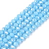 Electroplate Glass Beads Strands EGLA-A044-P3mm-B08-1