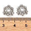 Brass Micro Pave Clear Cubic Zirconia Bead Caps KK-K378-46B-P-2