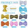 8 Bundles Polyester Glitter Power Ribbons OCOR-TA0002-93-4