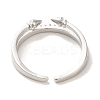 Brass Micro Pave Cubic Zirconia Rings for Women RJEW-E295-41P-3