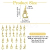 26Pcs 26 Styles Brass Micro Pave Cubic Zirconia Pendants KK-CJ0002-50-2