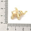 Brass Micro Pave Clear Cubic Zirconia Pendants KK-Z073-22G-3