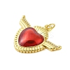 Rack Plating Brass Enamel Pendants KK-S380-33G-B-2