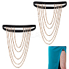 Tassel Alloy Crystal Rhinestone Thigh Chain for Women AJEW-WH0554-38A-1