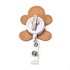 Christmas Gingerbread Man Felt & ABS Plastic Badge Reel AJEW-I053-04-2