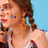 5 Pairs 5 Colors Hollow Star Acrylic Dangle Stud Earrings for Woman EJEW-AN0004-10-4