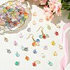 150Pcs 25 Colors Glass Pendants PALLOY-CJ00076-7