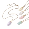 Resin Leaf Pendant Necklaces NJEW-JN04914-1