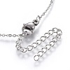 Brass Micro Pave Cubic Zirconia Pendant Necklaces NJEW-O108-29P-3