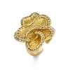 Brass Micro Pave Clear Cubic Zirconia Cuff Rings for Women RJEW-H248-05G-4