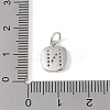Rack Plating Brass Micro Pave CLear Cubic Zirconia Charms KK-E110-14P-N-3