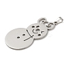 Christmas Theme 304 Stainless Steel Pendants STAS-Q005-01P-05-2
