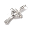 Rack Plating Brass & Clear Cubic Zirconia Pendants KK-L216-055P-2