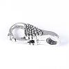 Tibetan Style Alloy Lobster Claw Clasps X-TIBE-T002-26AS-NR-3
