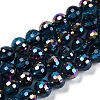 Transparent Electroplate Glass Beads Strands EGLA-N002-31-H03-1