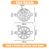40Pcs 2 Styles Alloy Connector Charms FIND-DC0002-58-2